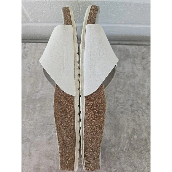 Birkenstock Madrid Big Buckle Slide Sandals Womens Size 10 White Leather Slip On - Picture 8 of 12